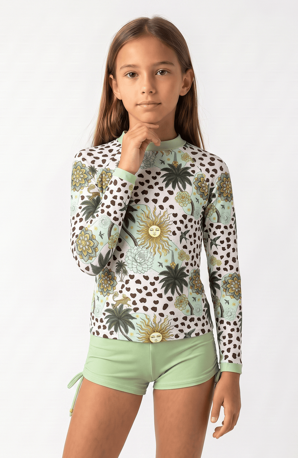 Traje de Baño Tankini con Short Niña , Colección Alquimia - Bari, los mejores trajes de baño y Bikinis. Diseño y tecnología juntos.