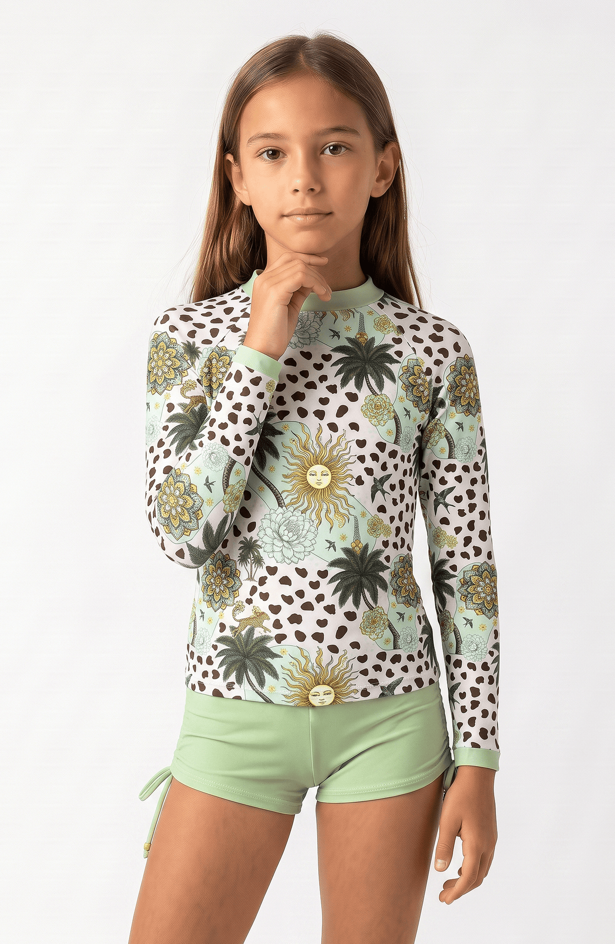 Traje de Baño Tankini con Short Niña , Colección Alquimia - Bari, los mejores trajes de baño y Bikinis. Diseño y tecnología juntos.