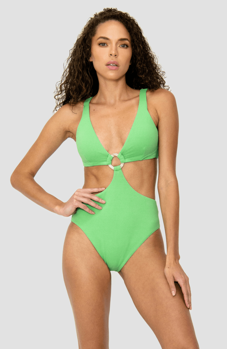 Trikini Verde Essentials Aurora - Bari, los mejores trajes de baño y Bikinis. Diseño y tecnología juntos.