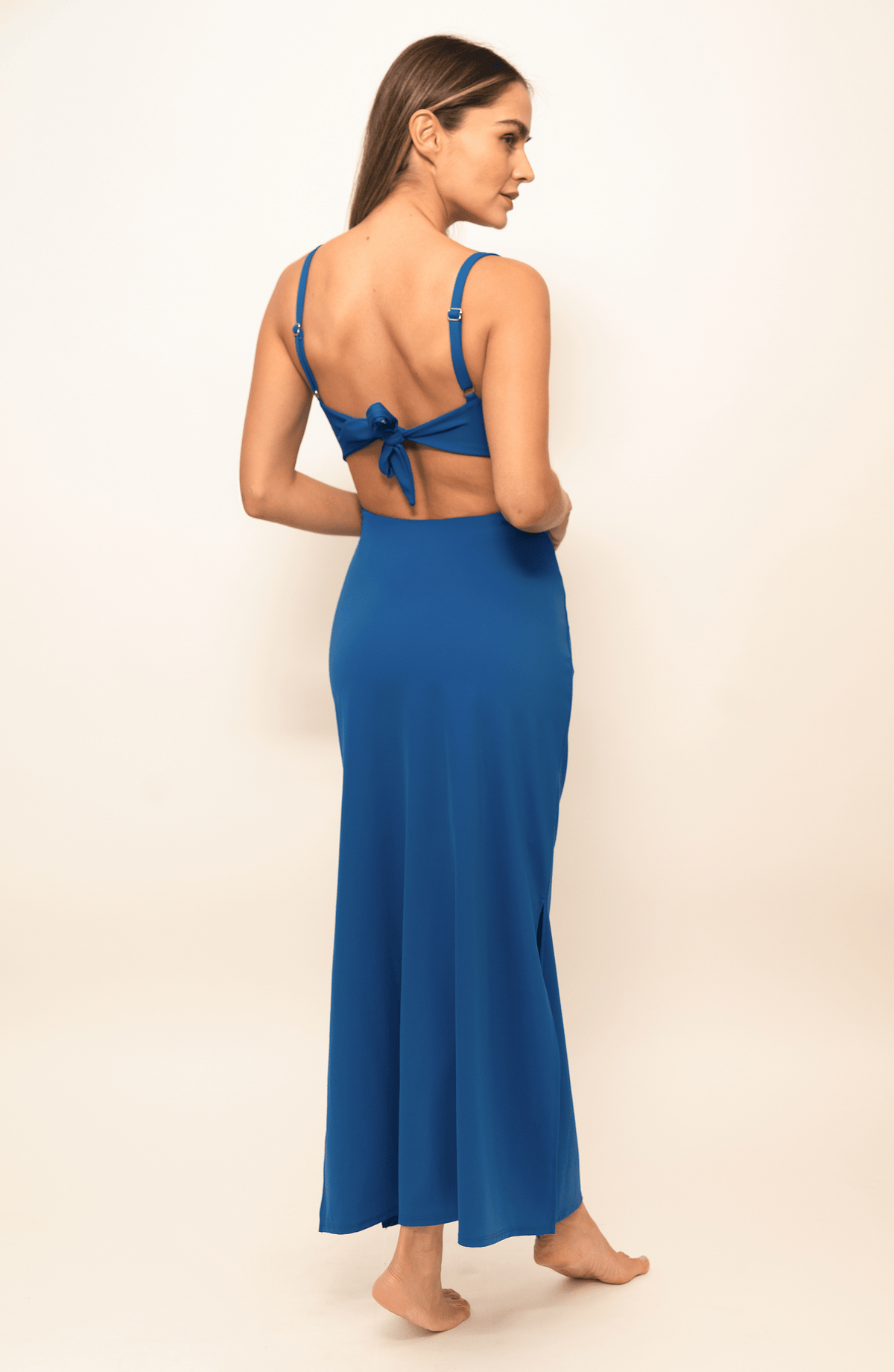 Vestido Azul con Perlas, Colección Limoncello - Bari, los mejores trajes de baño y Bikinis. Diseño y tecnología juntos.