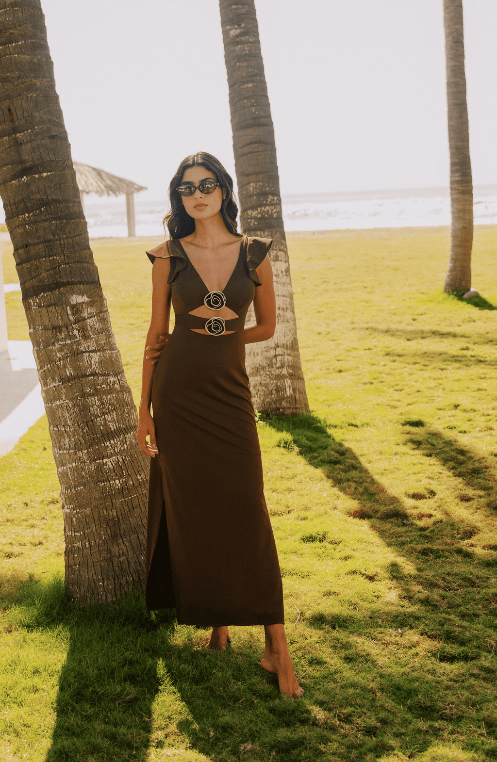 Vestido Café , Colección ODISEA - Bari, los mejores trajes de baño y Bikinis. Diseño y tecnología juntos.