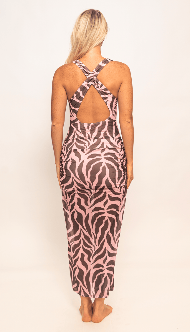 Vestido Maxi Animal Print, Colección ODISEA - Bari, los mejores trajes de baño y Bikinis. Diseño y tecnología juntos.