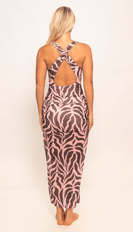 Vestido Maxi Animal Print, Colección ODISEA - Bari, los mejores trajes de baño y Bikinis. Diseño y tecnología juntos.