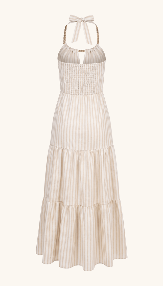 Vestido Maxi Rayas, Colección ODISEA - Bari, los mejores trajes de baño y Bikinis. Diseño y tecnología juntos.