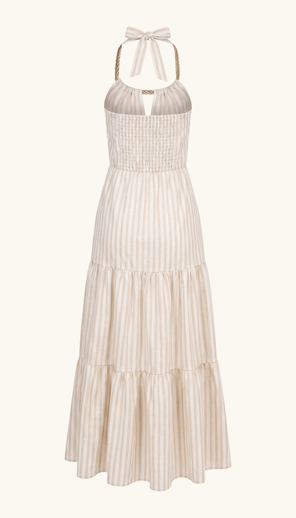 Vestido Maxi Rayas, Colección ODISEA - Bari, los mejores trajes de baño y Bikinis. Diseño y tecnología juntos.
