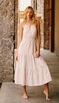 Vestido Maxi Rayas, Colección ODISEA - Bari, los mejores trajes de baño y Bikinis. Diseño y tecnología juntos.