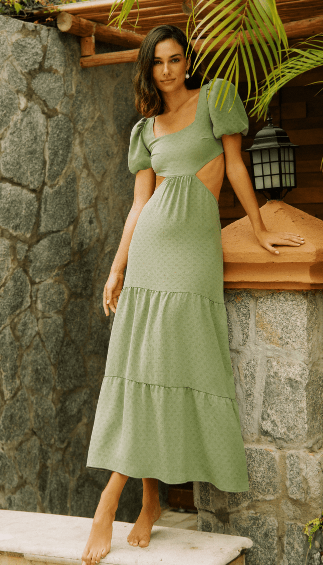 Vestido Verde Vibra Bonita - Bari, los mejores trajes de baño y Bikinis. Diseño y tecnología juntos.