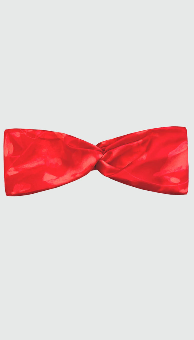 Bandana Estampada Roja Bailando Entre Palmas - Bari, los mejores trajes de baño en México.