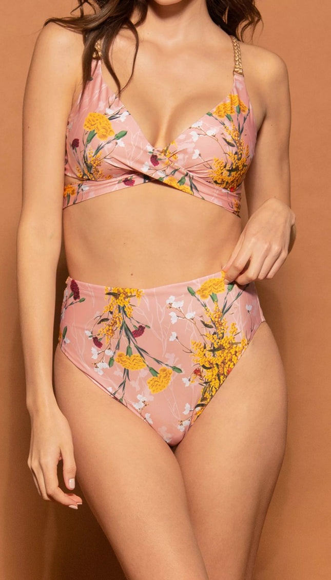 Bikini Flores Multi Amarres Reversible - Bari, los mejores trajes de baño en México.