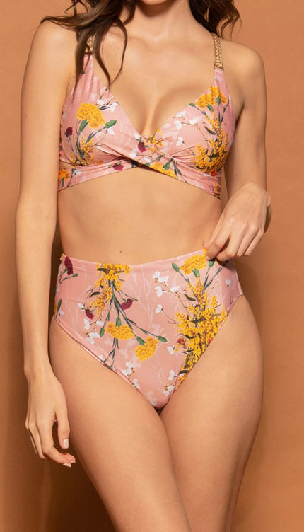 Bikini Flores Multi Amarres Reversible - Bari, los mejores trajes de baño en México.