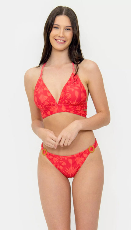 Bikini Multiamarre Estampado Bailando Entre Palmas - Bari, los mejores trajes de baño en México.