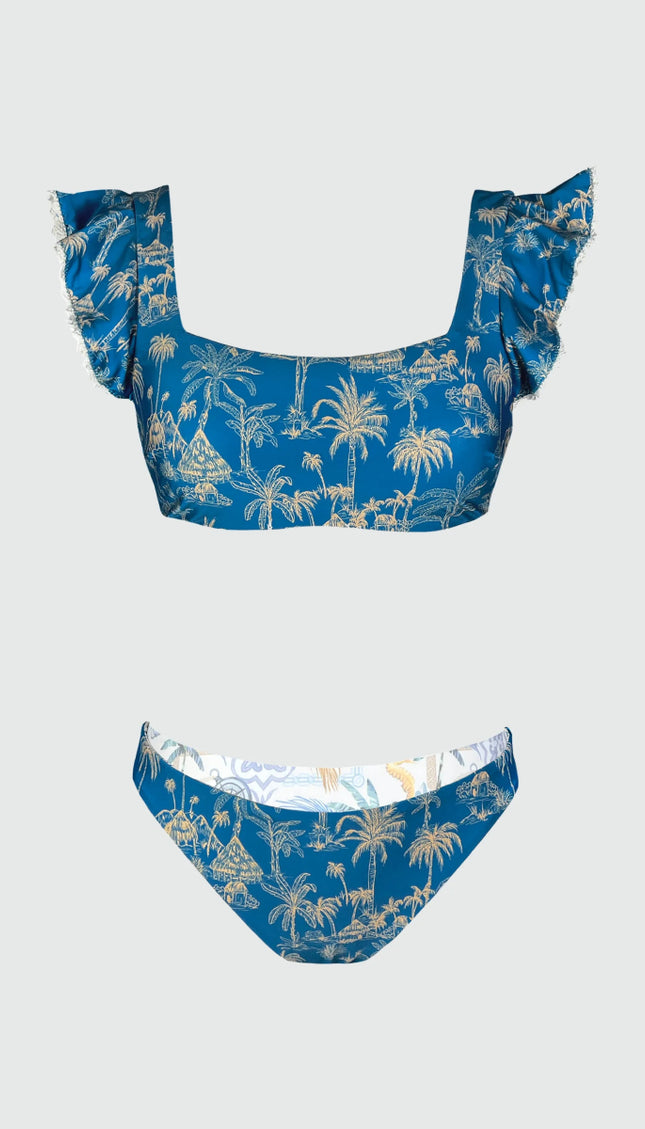 Bikini Reversible Panty Chica Aldea Caribeña Alma Viajera - Bari, los mejores trajes de baño en México.