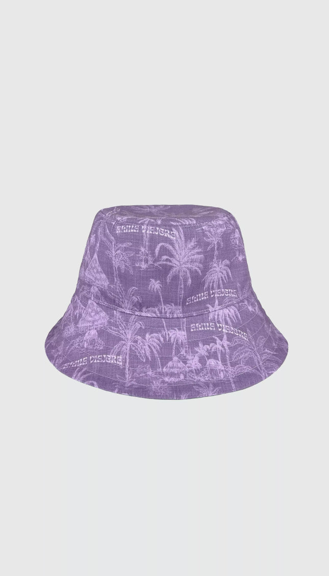 Bucket Hat Alma Viajera Reversible Verde/Morado - Bari, los mejores trajes de baño en México.