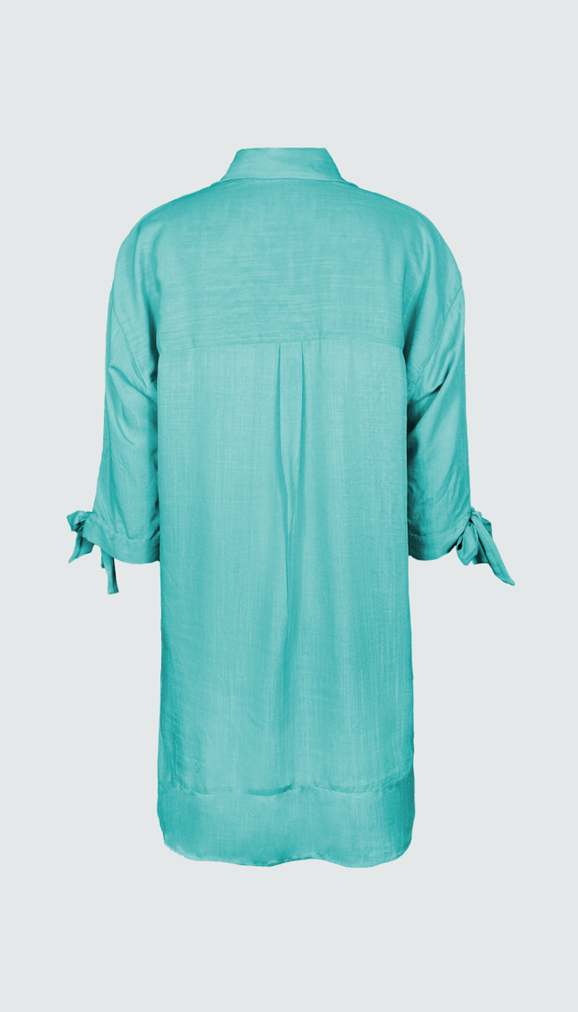 Camisa Aqua Lisa Bailando Entre Palmas - Bari, los mejores trajes de baño en México.