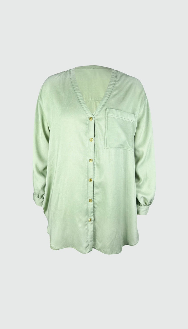 Camisa Olivo Alma Viajera - Bari, los mejores trajes de baño en México.