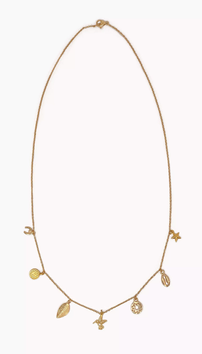 Collar Baño Oro Colibrí Estrella Concha - Bari, los mejores trajes de baño en México.