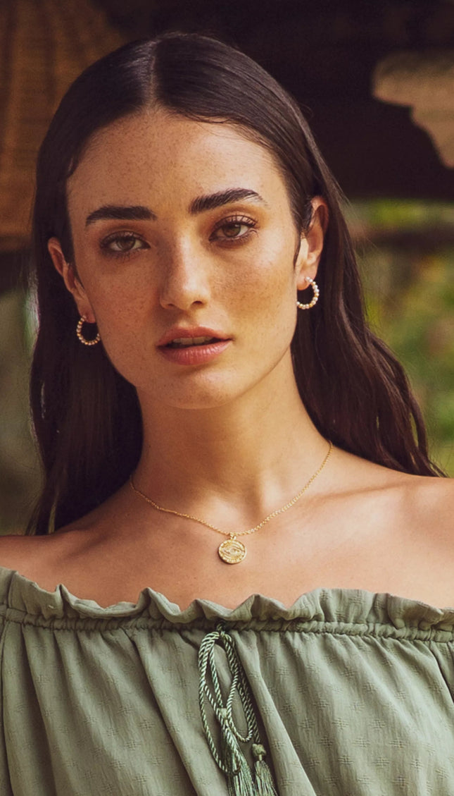 Collar Ojo Turco Oro - Bari, los mejores trajes de baño en México.