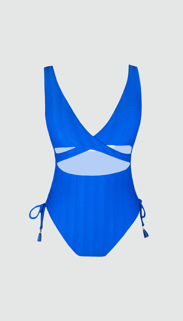 Completo ESSENTIALS Azul Alma Viajera - Bari, los mejores trajes de baño y Bikinis. Diseño y tecnología juntos.