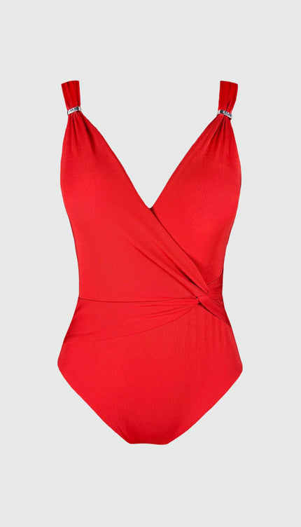 Completo Rojo Control Abdominal Alma Viajera - Bari, los mejores trajes de baño y Bikinis. Diseño y tecnología juntos.