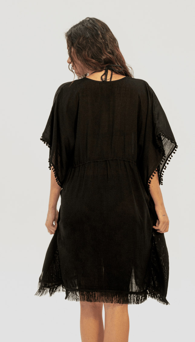 Cover Up Negro Aurora - Bari, los mejores trajes de baño en México.