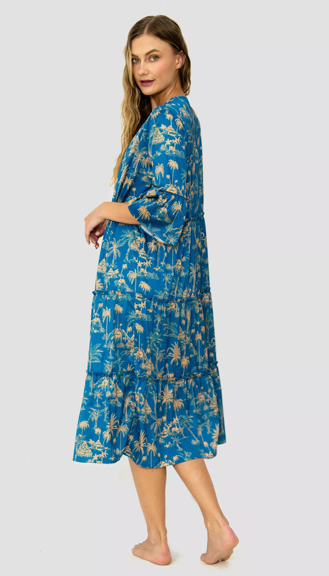 Kimono Estampado Aldea Alma Viajera - Bari, los mejores trajes de baño en México.