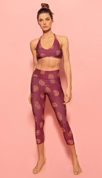 Leggings Deportivos Estampado Conchas Protección UV - Bari, los mejores trajes de baño en México.