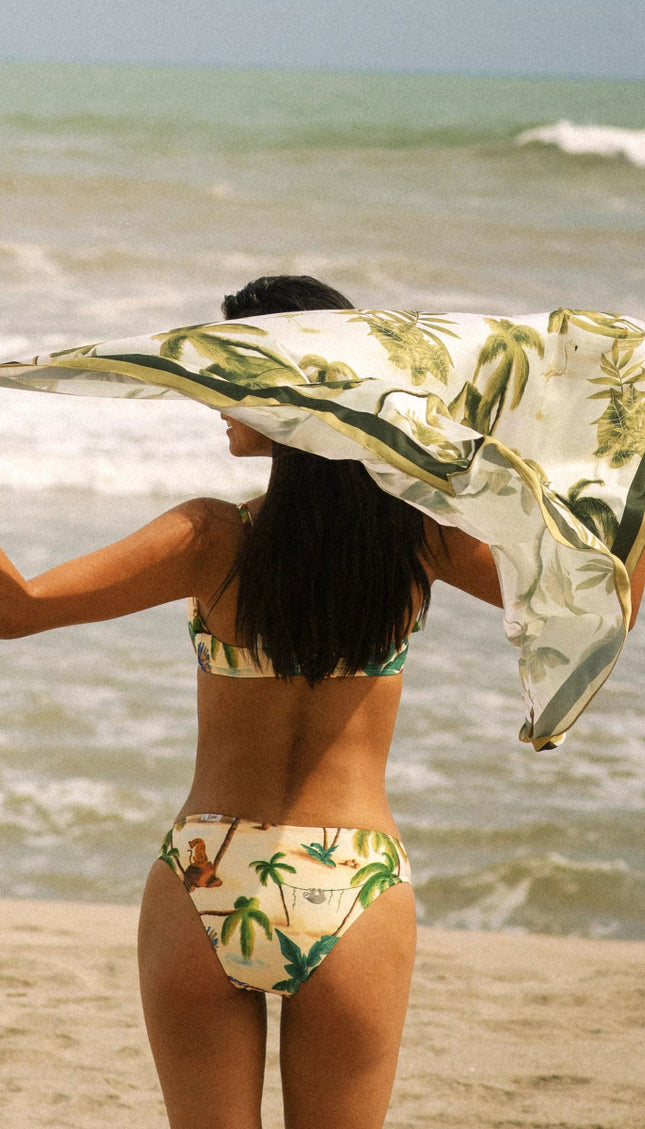 Mascada Isla Caribe estampada Vibra Bonita - Bari, los mejores trajes de baño y Bikinis. Diseño y tecnología juntos.