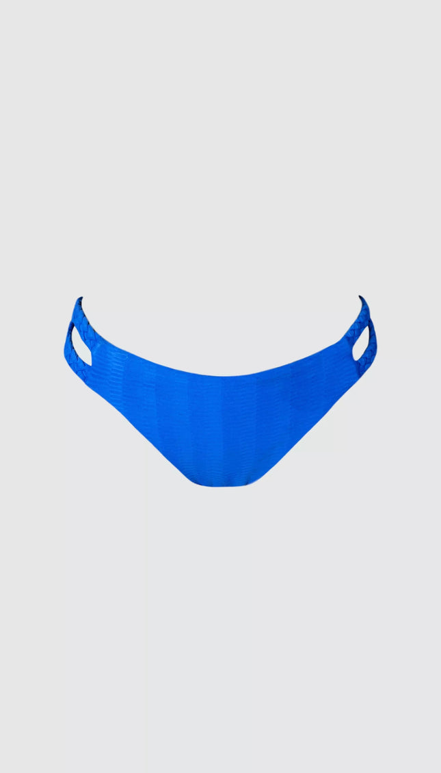 Panty Chica ESSENTIALS Trenza Bikini Azul Alma Viajera - Bari, los mejores trajes de baño en México.