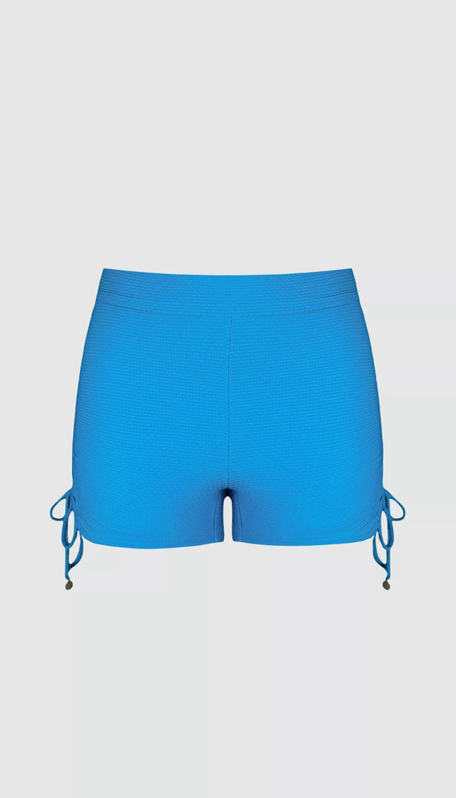 Panty Short Azul Bailando Entre Palmas - Bari, los mejores trajes de baño y Bikinis. Diseño y tecnología juntos.