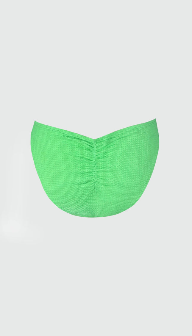 Panty Verde Plisado Essentials Aurora - Bari, los mejores trajes de baño en México.