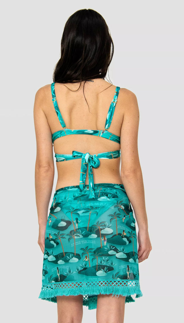 Pareo Islas Estampado Alma Viajera - Bari, los mejores trajes de baño en México.