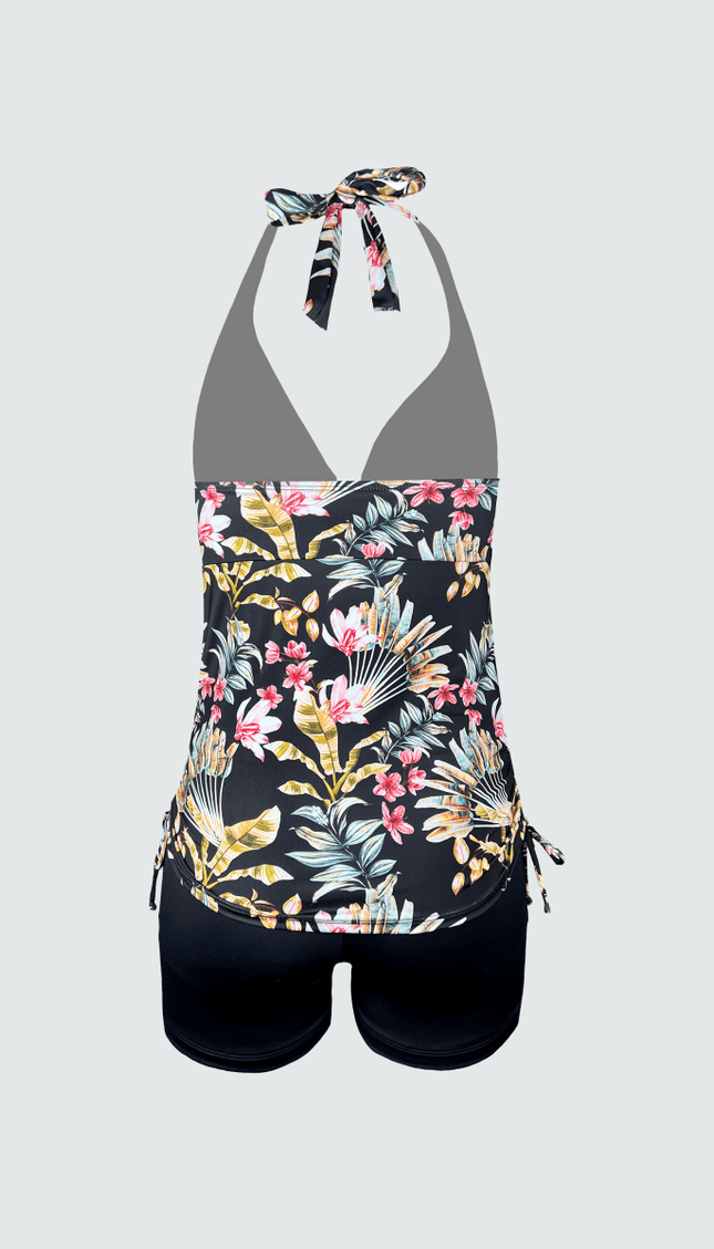 Tankini Short Estampado Floral Bailando Entre Palmas - Bari, los mejores trajes de baño en México.