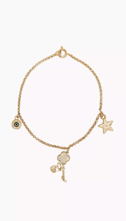 Tobillera/pulsera Ojo Turco Estrella Llave - Bari, los mejores trajes de baño en México.