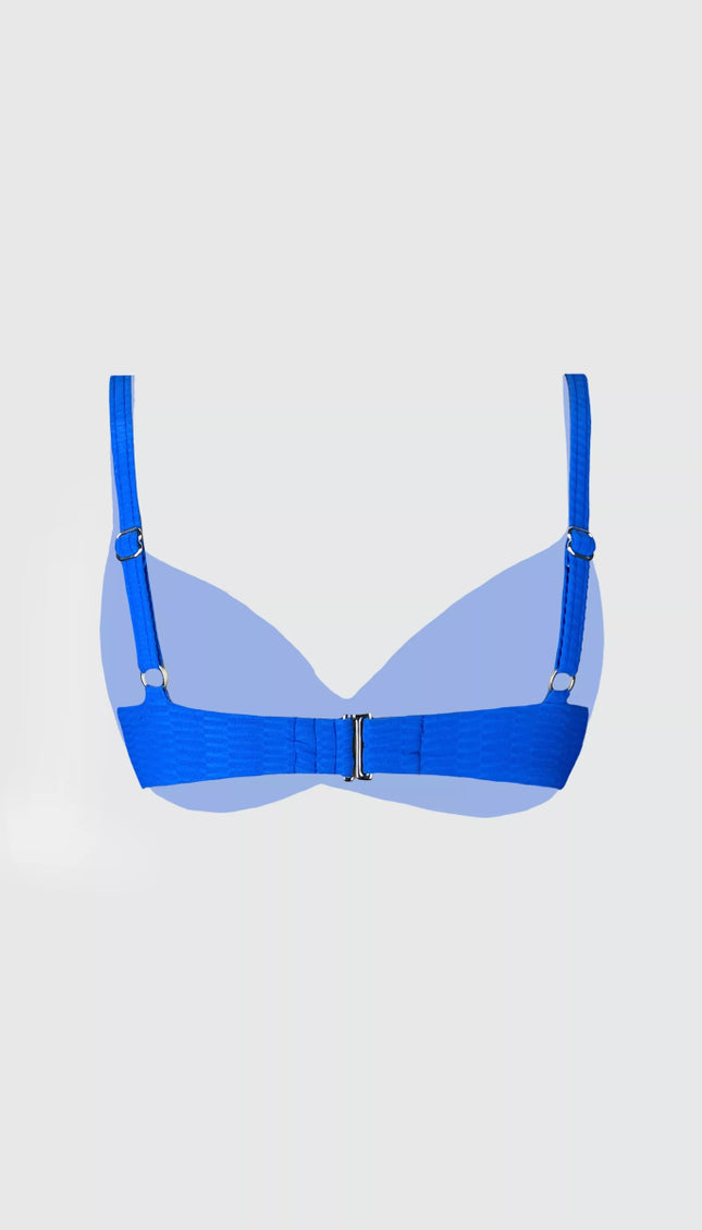 Top Bikini ESSENTIALS Azul Varilla Alma Viajera - Bari, los mejores trajes de baño y Bikinis. Diseño y tecnología juntos.