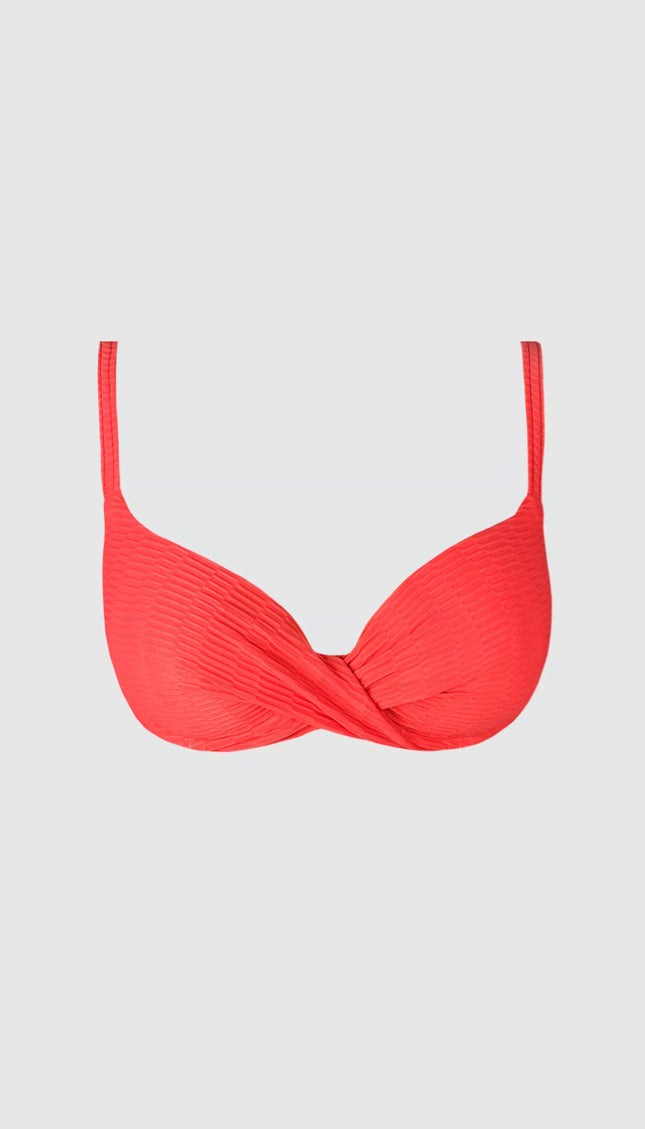 Top Bikini ESSENTIALS Coral Varilla Alma Viajera - Bari, los mejores trajes de baño en México.