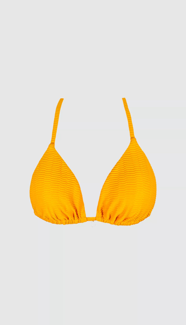 Top Bikini ESSENTIALS Naranja Triangular Alma Viajera - Bari, los mejores trajes de baño en México.