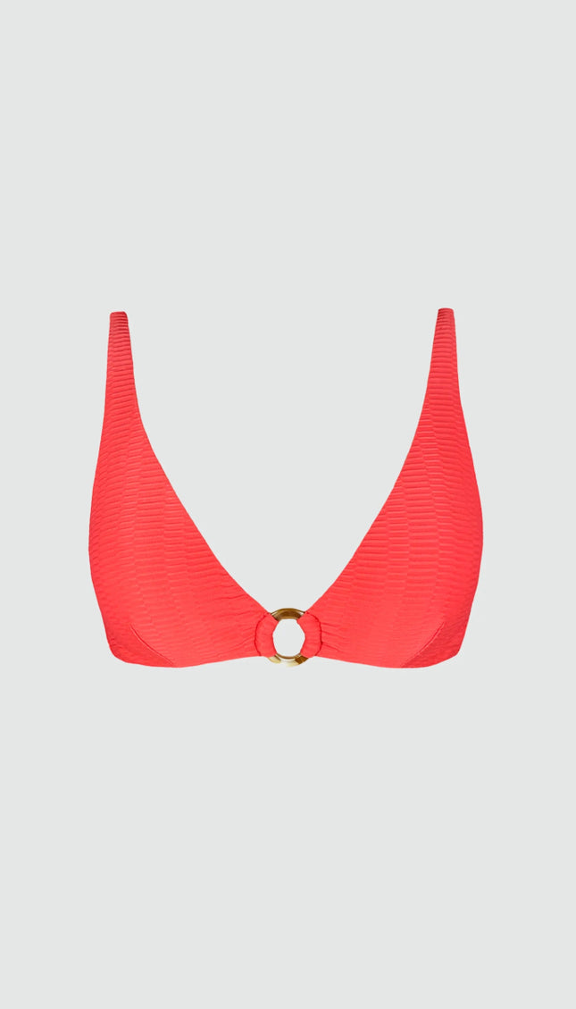 Top Bikini ESSENTIALS Rosa Argolla Bailando Entre Palmas - Bari, los mejores trajes de baño en México.