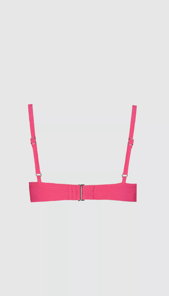 Top Bikini ESSENTIALS Rosa Argolla Bailando Entre Palmas - Bari, los mejores trajes de baño en México.
