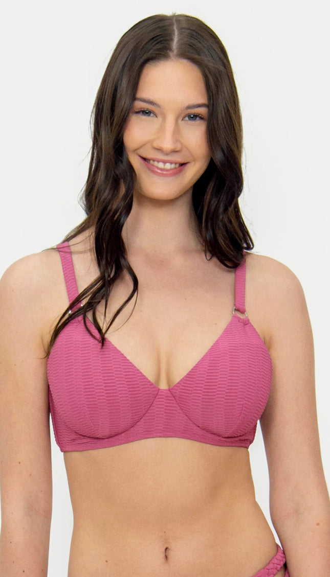 Top Bikini Mauve ESSENTIALS Bailando Entre Palmas - Bari, los mejores trajes de baño en México.