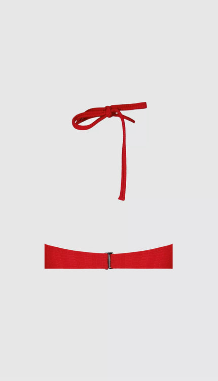 Top Bikini Strapless Rojo Copa Moldeada Bailando Entre Palmas - Bari, los mejores trajes de baño y Bikinis. Diseño y tecnología juntos.