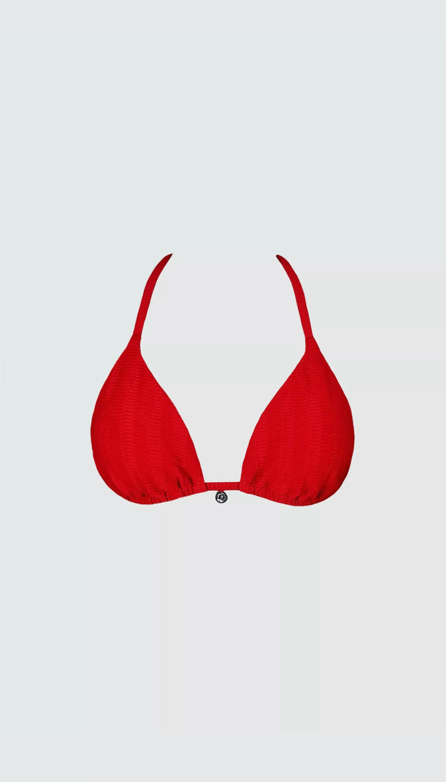 Top Bikini Triangulo Rojo Bailando Entre Palmas - Bari, los mejores trajes de baño y Bikinis. Diseño y tecnología juntos.