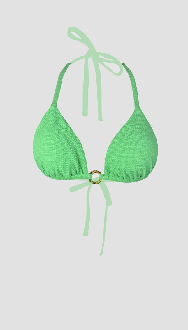 Top Bikini Verde Triangulo Essentials Aurora - Bari, los mejores trajes de baño en México.