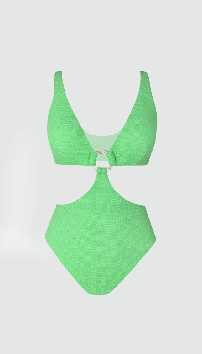 Trikini Verde Essentials Aurora - Bari, los mejores trajes de baño y Bikinis. Diseño y tecnología juntos.